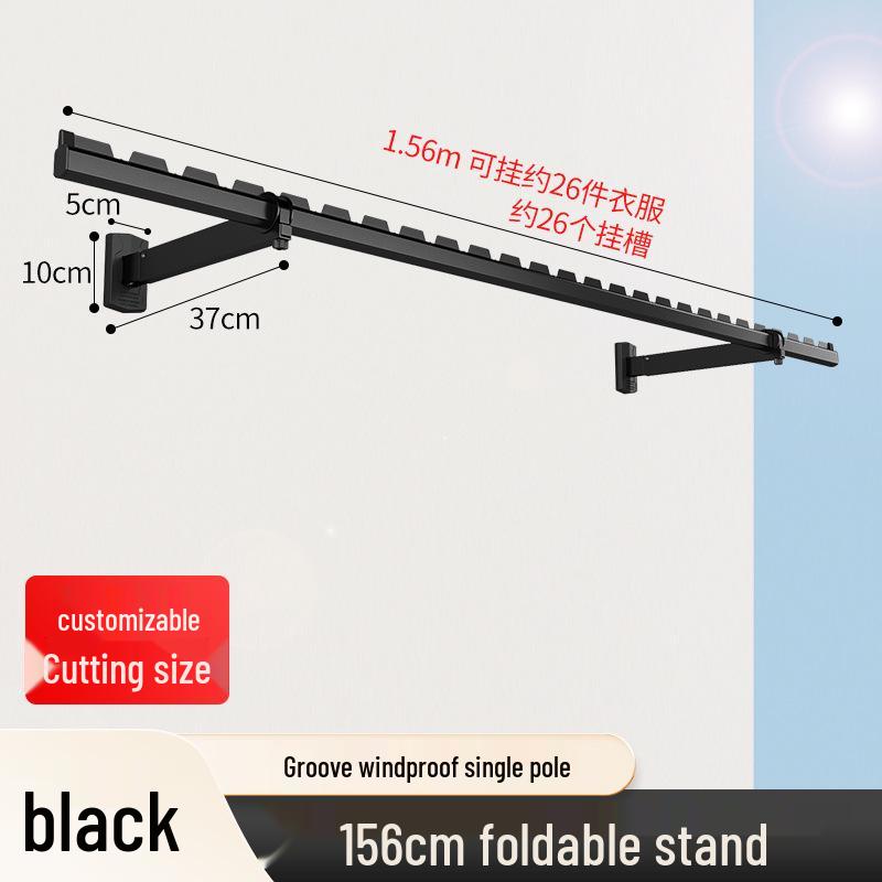 Invisible Wall-Mounted Retractable Clothes Drying Rack for Balcony and Home Use