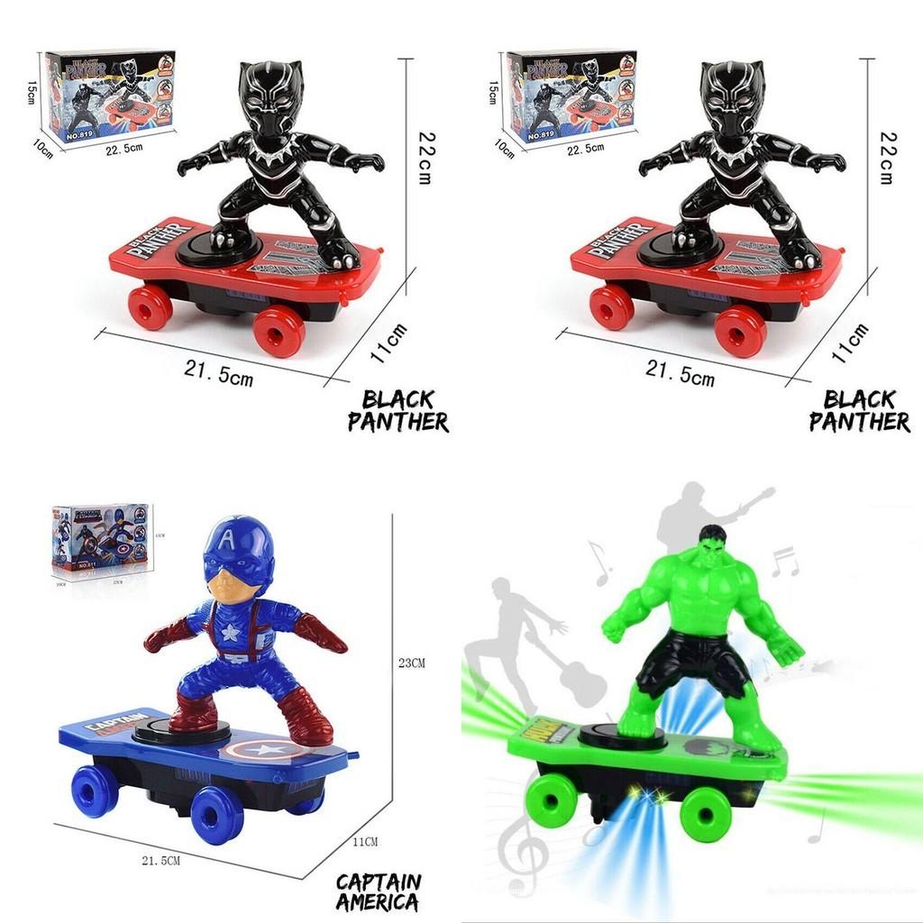 Hrdinský červený elektrický skateboard Spiderman Hračka Pro Děti S Barevnými Světly A Hudbou
