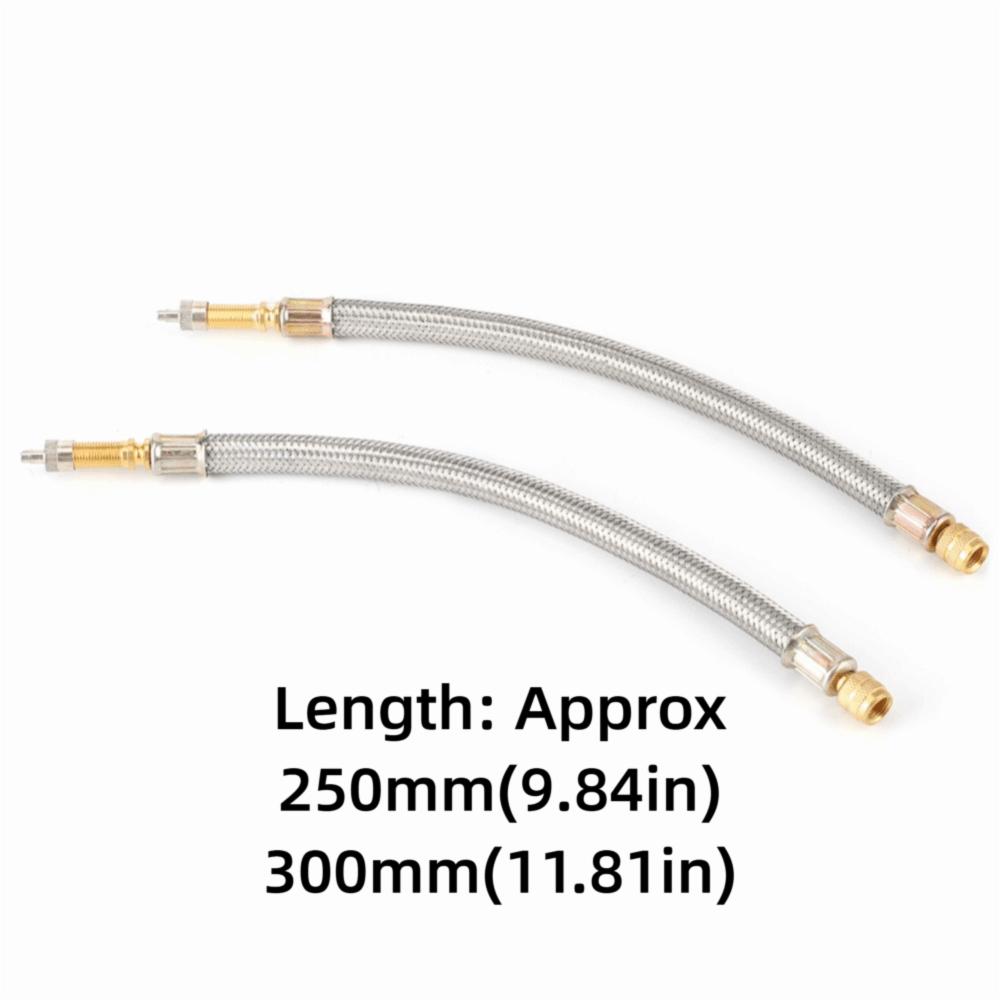 2PCS Brass Fitting Valve Stem Hose Adapter Valve Extension  Refill Air For Hidden Valves