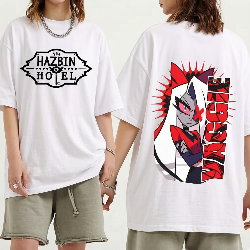 

Hazbin Hotel Vaggie Tshirt Unisex Women Harajuku Short Sleeve Oneck Casual Shirt Gift SpringSummer New Arrivals Pure Cotton Tees XL