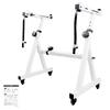 MRG Keyboard Stand, 12-Level Height Adjustment, 100kg Weight Capacity, Z-Shaped, White, Foldable, with Casters, Compatible with 88-Key Digital Pianos