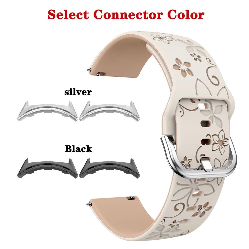 Cinturino per orologio in silicone inciso al laser per Google Pixel Watch 4 3(41 millimetri)/2/1 Cinturino di Ricambio Morbido Traspirante per Pixel Watch 4 45mm