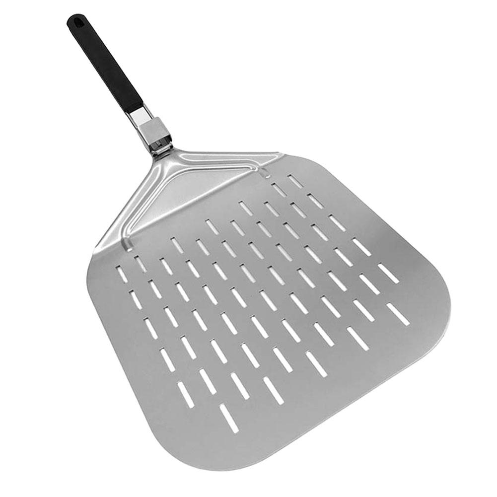 Stainless Steel Rectangular Pizza Shovel with Foldable Handle Pizza Turning Shovel Non-Stick Multi-function for Baking