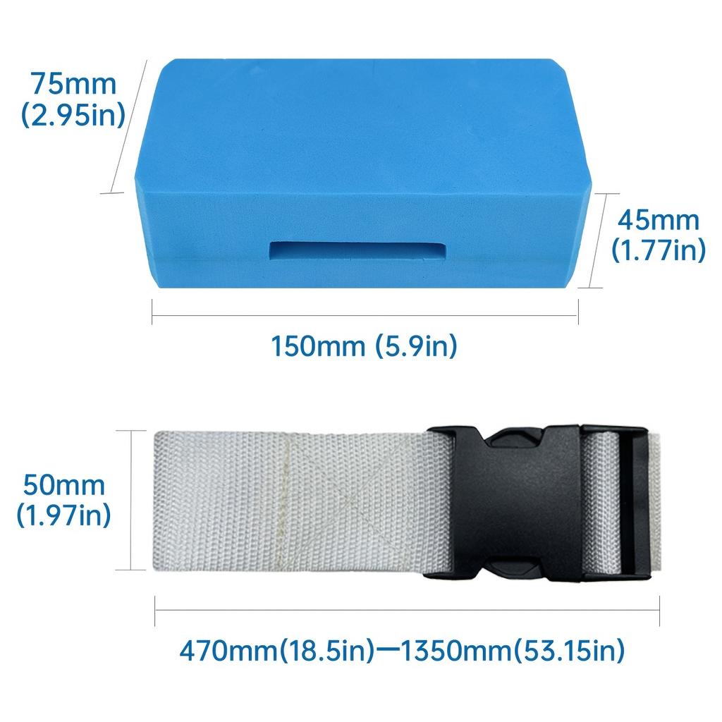 Adjustable EVA Foam Swim Aid Belt - Safety Floatation for Youngsters & Beginners, Blue