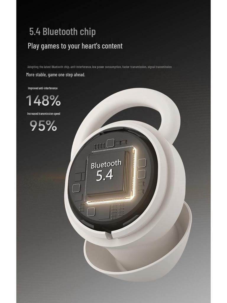 2025 Noise-Cancelling Bluetooth Earbuds: Pain-Free Side-Sleeping Silicone In-Ear Sports Earphones.