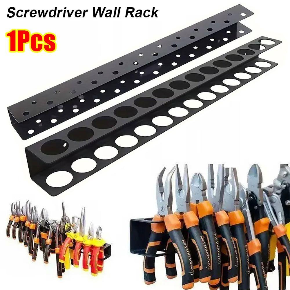 1Pcs Workshop Accessory Pliers Holder Hammer Plier Wall Mounted Screwdriver Wall Rack Hand Tool Steel Tool Storage Organizer