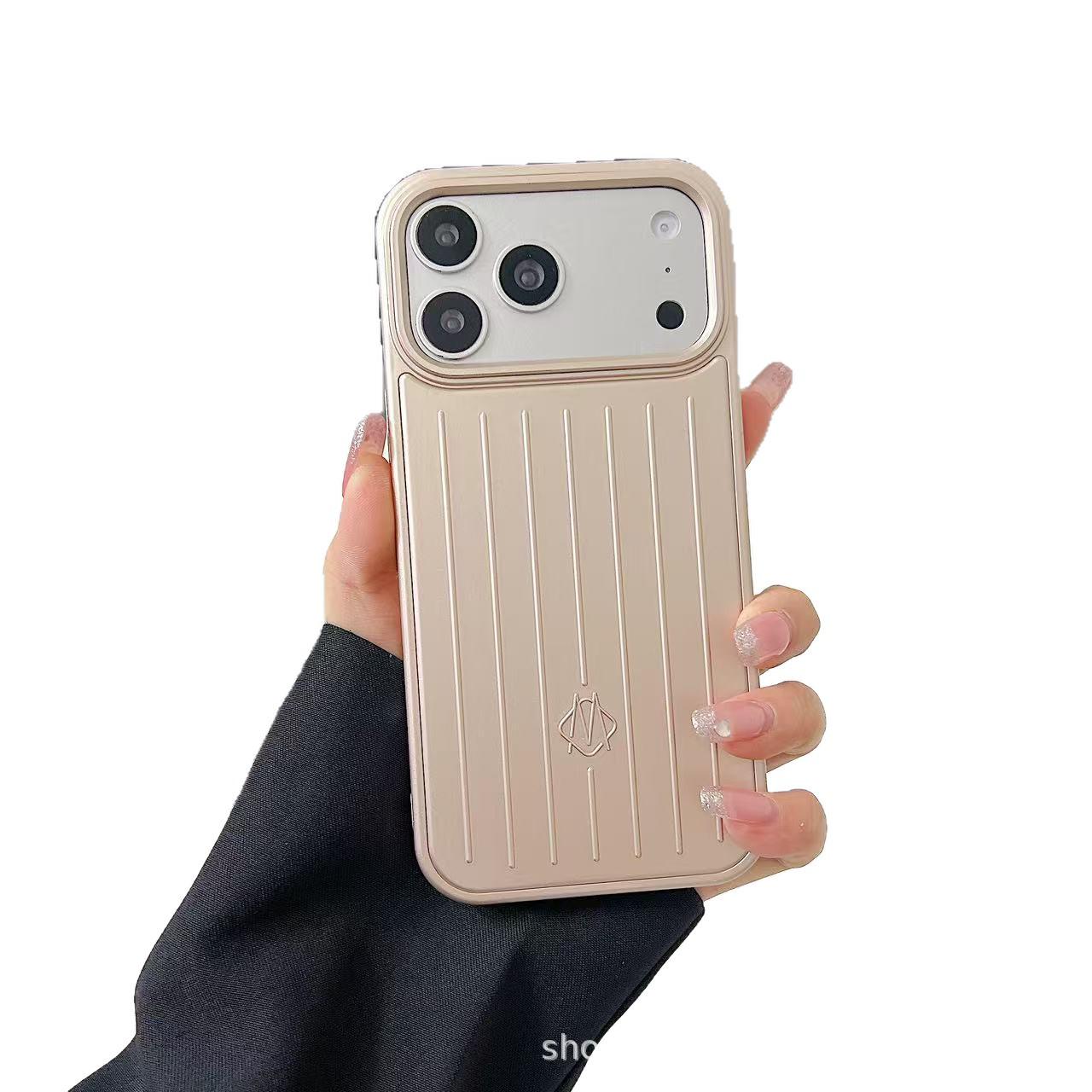 

Рифленый чехол для телефона Rimowa: Совместимо с iPhone 17 Pro Max, 16 Pro Max и Samsung S26U, Дизайн с ощущением кожи. Samsung S25 Ultra