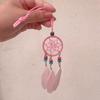 Bohemian Southeast Asian Dreamcatcher Feather Car Pendant Chimes - Handmade Holiday Hanging Ornaments with Three Pendants