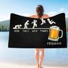 Bier Trinken Aufdruck Groß Mikrofaser Strandtücher Schnelltrocknendes Handtuch Sand Strandtücher Poolhandtuch für Reise Schwimmbad Yoga
