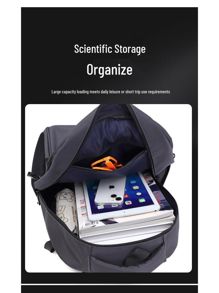Men's Trendy Cross-Border Laptop Backpack - Large Capacity Travel, Casual, and Business School Bag