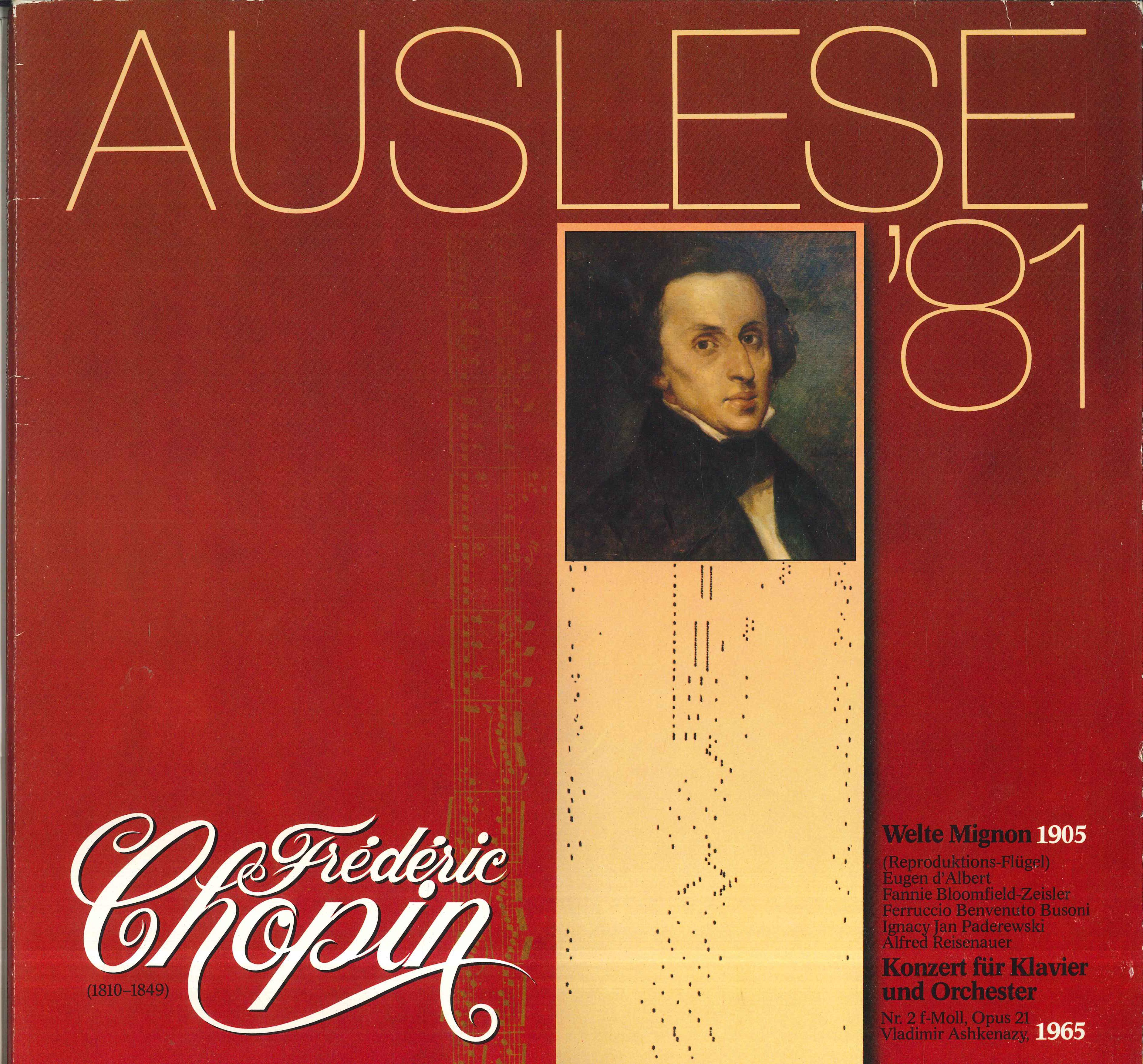 

LP Record EUGEN DALBERT FERRUCCIO BUSONI FA Chopin Welte Mignon 1905 Konzert 6622375 DECCA Germany Classical Used