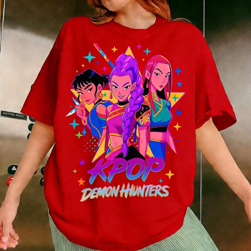 2026 Movie Crew Neck Cartoon Girls Boys Tee Kids Girls Parent-Child T-shirt KPop Print Fashion Casual Tops Casual Baby Clothes