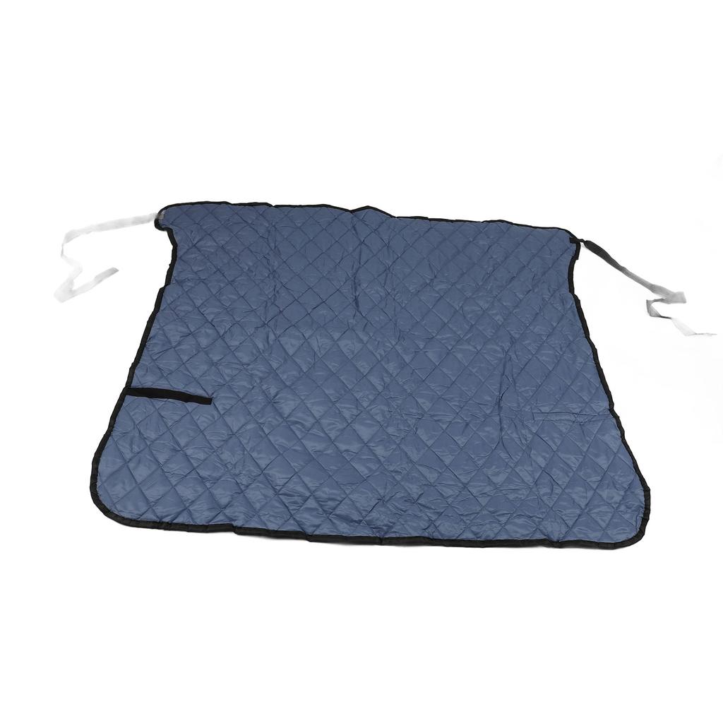 Knee Blanket Adjustable Waist Circumference Water Resistant Wind Proof Thick Warm Plush Lap Blanket for Outdoor Blue