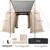 Tenda Gazebo Pop-up com Tela, 3,6x3,6 m, Tenda de Dossel de Acampamento Esférica de 13 Lados com Teto Removível e Bolsa de Transporte, Montagem Rápida e à Prova de Mosquitos, Casa de Tela Sol