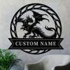 Drachen Metall Wandkunst Anpassbar Mattes Zinnblech Schild Hängend Wohnkultur