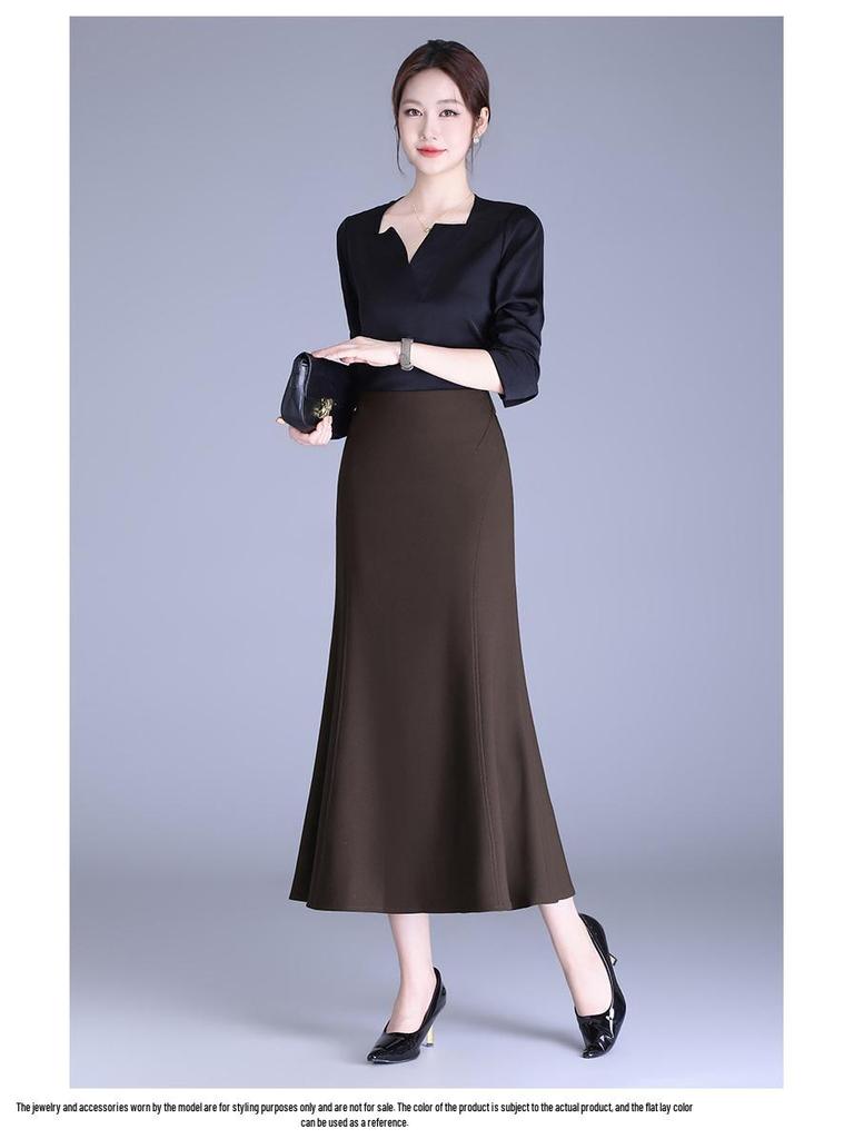 Chic 2026 High-Waisted Fishtail Skirt: Stylish & Versatile