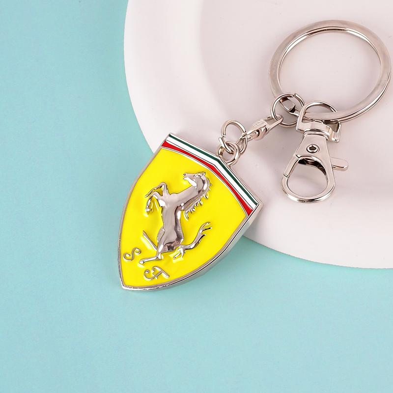 Portachiavi in ​​metallo 3D con emblema Ferrari SJ per Ferrari Roma F8 SF9018121360 F4301575M 488 599 612 FF F12 R