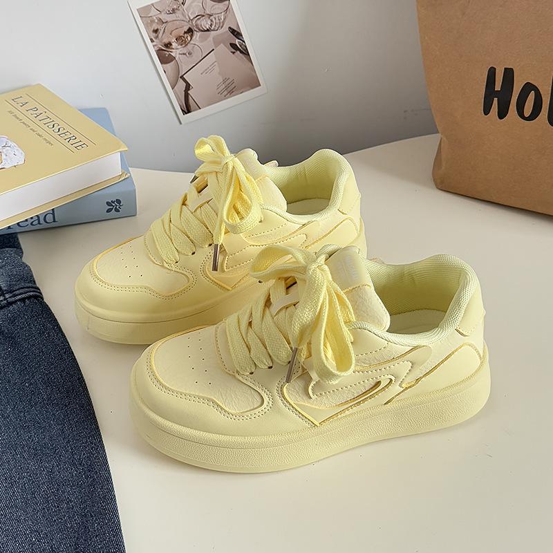 Women's Shoes Versatile Casual Shoes Ins Women's Xiaobai Platform Skateboard Shoes Versatile and Not Stuffy Feet Light, Fashionable and Simple