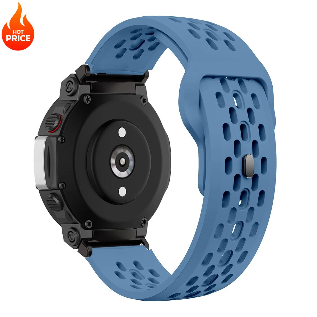 

New Breathable Silicone Strap For Amazfit T-REX 3 2 Sports Bracelet Watchband For Xiaomi Huami Amazfit Watch T-REX Wrist Band For Amazfit T-REX 3 синій