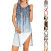 Vestido Pós-Ombro Feminino Vestido Sem Mangas Rasgável Abertura Total Lateral Vestido de Noite Adaptativo para Porta de Quimioterapia