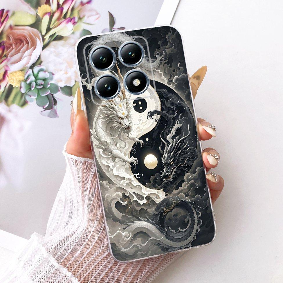 Transparent Casing For Xiaomi 14T Pro Case Cute Cat Luxury Fashion Butterfly Funny Cool Painted Cover 2407FPN8EG