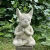 Creative Design Yoga Pose Meditation Dog Resin Statue Ornaments Lovely French Bulldog Figurine Crafts Garden Decor Sculpture