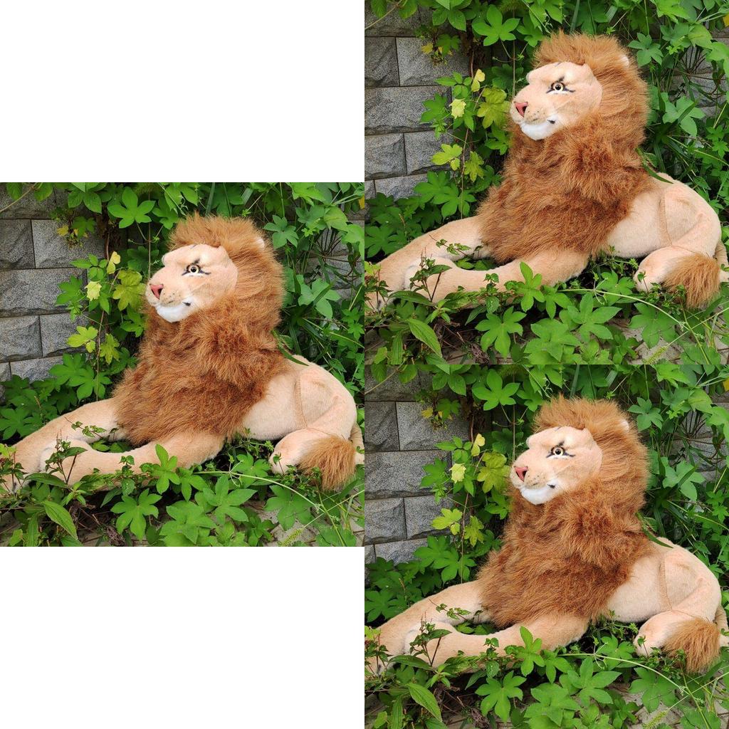 Vivid Lion Plush Soft Cuddly Huge Stuffed Animal Delightful Jungle Doll For Kids