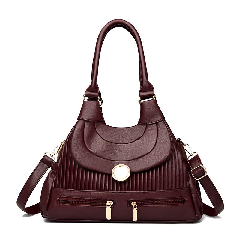 Hand-held Shoulder Bag, Pleated, Simple and Distinctive Crossbody Bag, A Niche Design Bag