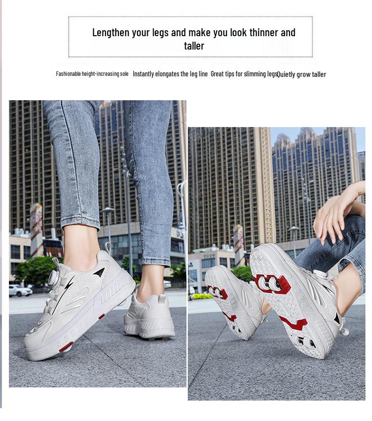 Dingjian 4-Wheel Deformation Roller Skates for Kids - Boys and Girls