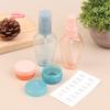10Pcs Leak Proof Travel Bottles Set Clear Portable Cosmetic Containers Flight Size for Lotion Shampoo Toiletry Kit