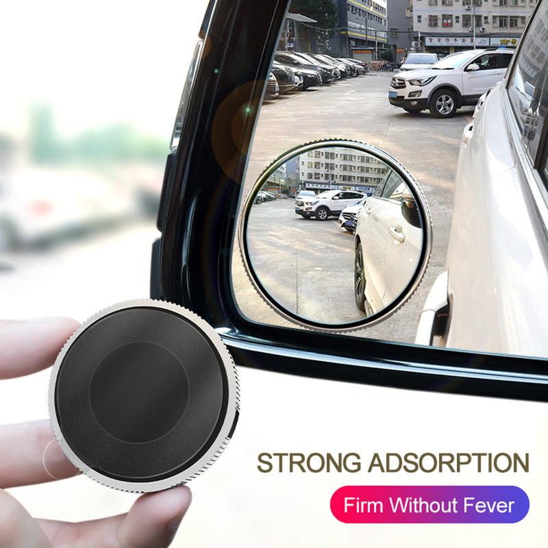 2pcs Adjustable Car Round Blind Spot Mirror HD Glass Wide Angle Rotatable Auxiliary Rearview Mirror Auto