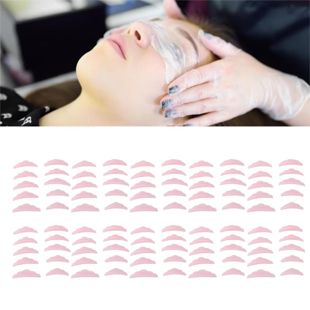 50 paia di bacchette per il sollevamento delle ciglia in silicone morbido e riutilizzabile, per il sollevamento delle ciglia, strumento di bellezza per il trucco.