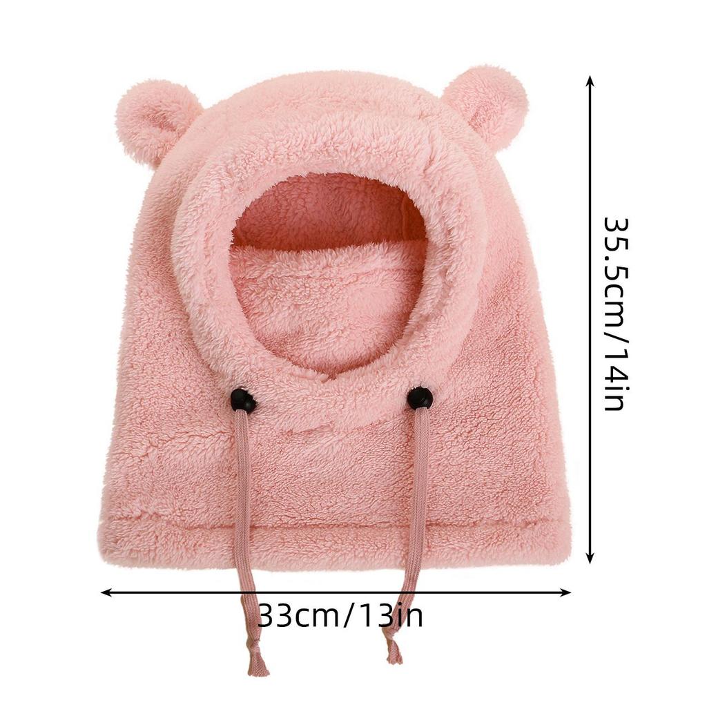 Inverno Peluche Bambini Berretto con Cappuccio Tinta Unita Caldo Passamontagna Cappello Bambini Ragazzi Ragazze Antivento Caldo Copertura Viso Casco Cappello