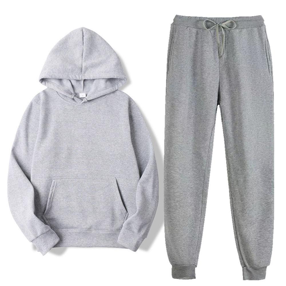 Hooded sweatshirt and hoodie set, casual loose sweatshirt and sweatpants, versatile two-piece hoodie and long pants