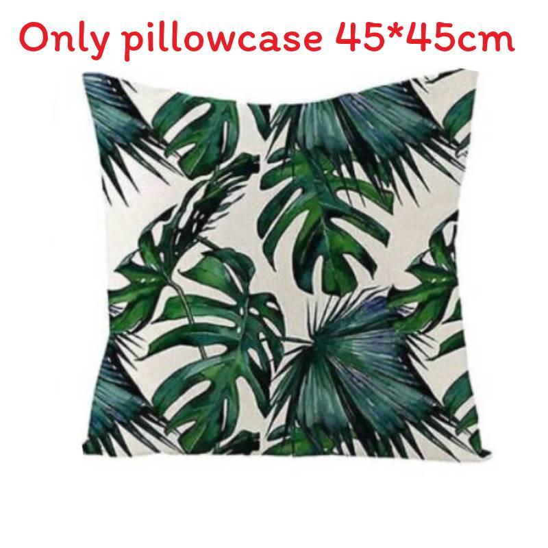Green Garden Outdoor Cushion Covers Set With Linen Fabric For Patio Lounge Decor