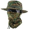 Camouflage Round Brim Hat & Ice Silk Neck Gaiter Set for Hiking, Fishing & Outdoor