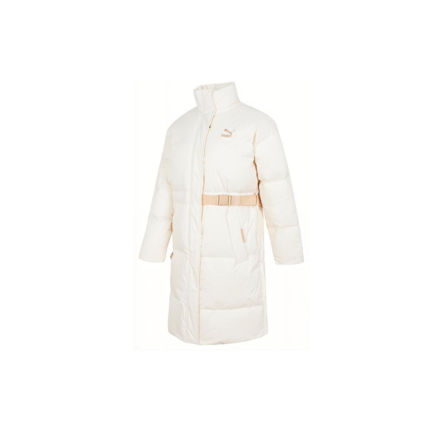 

PUMA Women s Belted Long Down Jacket White 537602-65 L