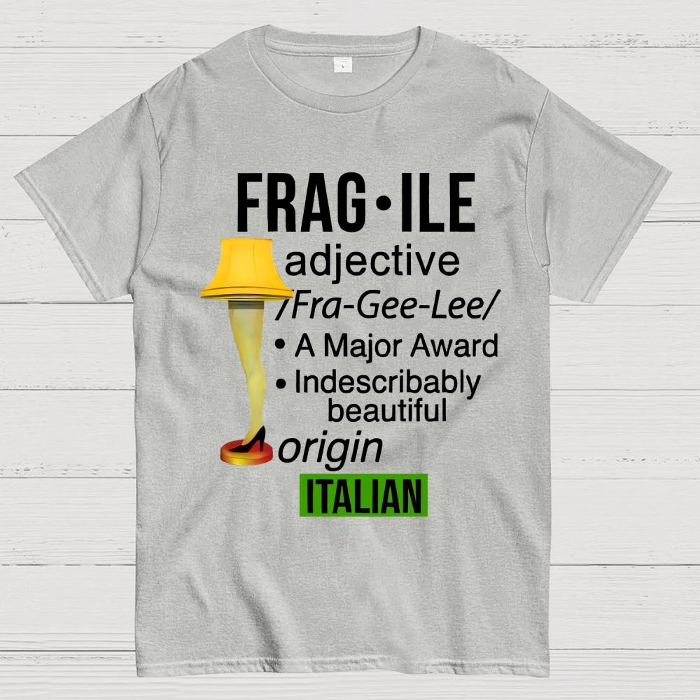Funny Christmas Fragile Major Award Leg Lamp Cotton Summer Casual Cool Loose T-Shirt