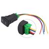 Wire Fog Light Switch Reserved Hole Stable Heat Resistant Appearance Polishing Double Press Fog