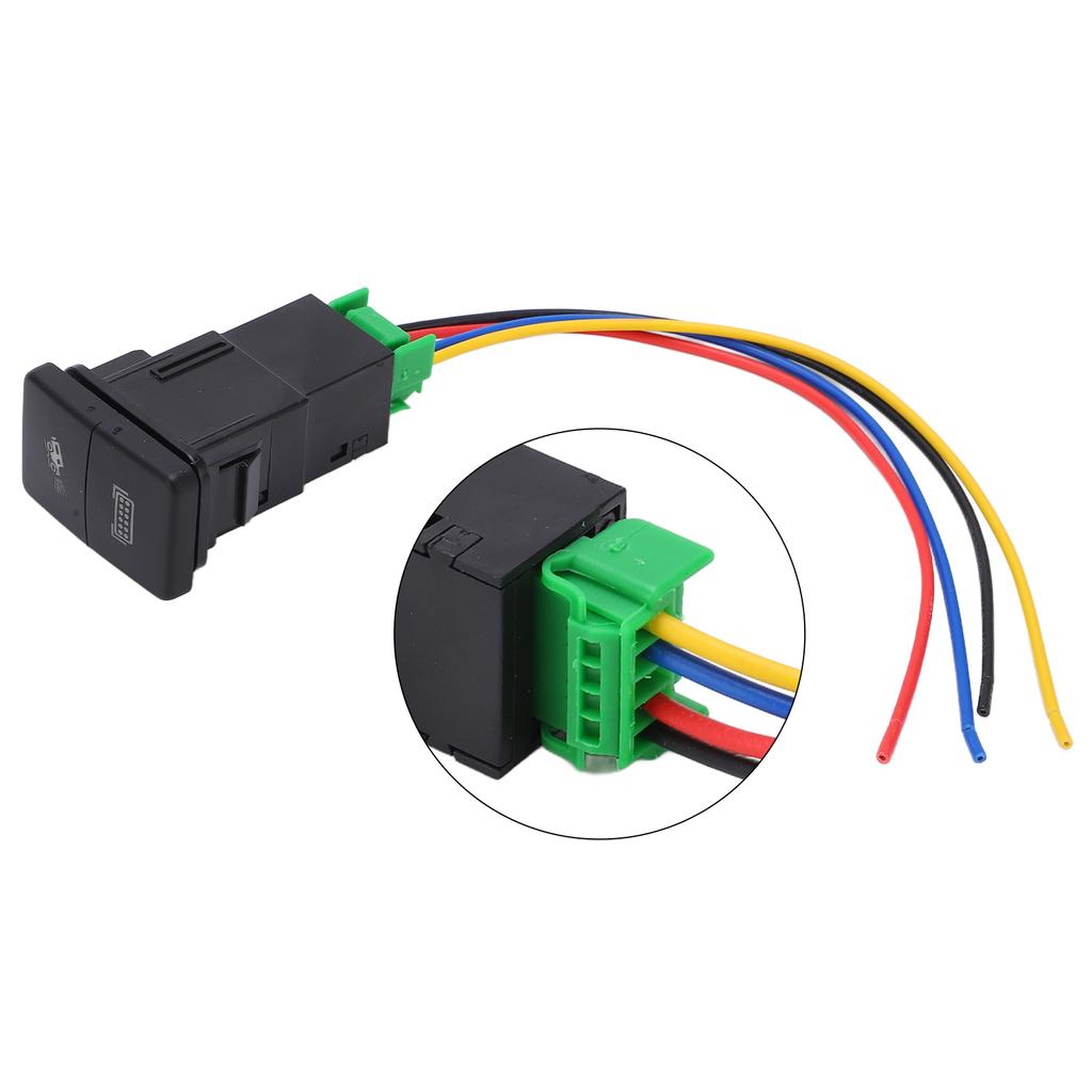 Wire Fog Light Switch Reserved Hole Stable Heat Resistant Appearance Polishing Double Press Fog