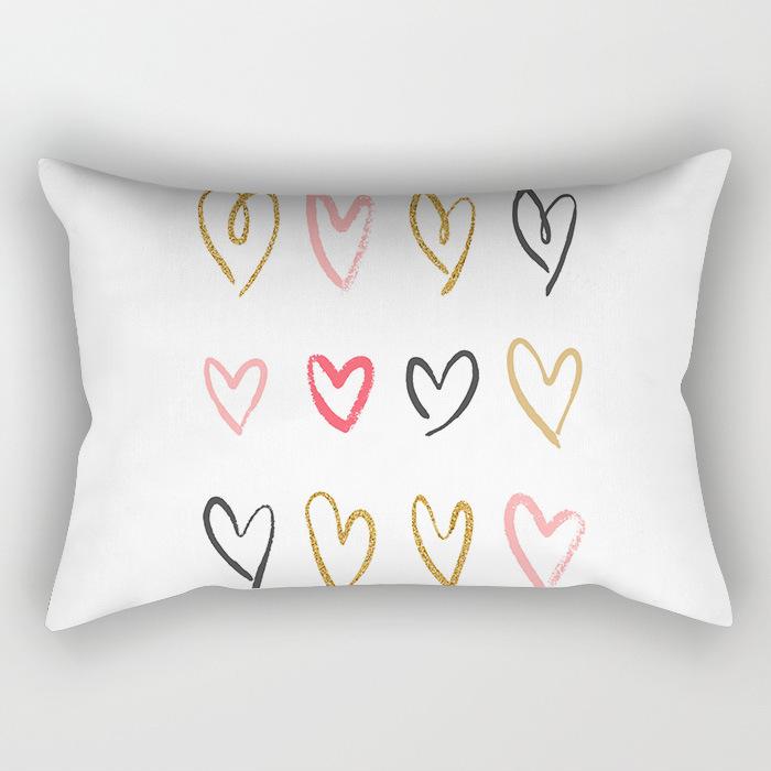 Nordisch Abstrakt Bunt Linien Geometrisch Langer Kissenbezug Zuhause Sofa Kissen Auto Büro Lendenkissen