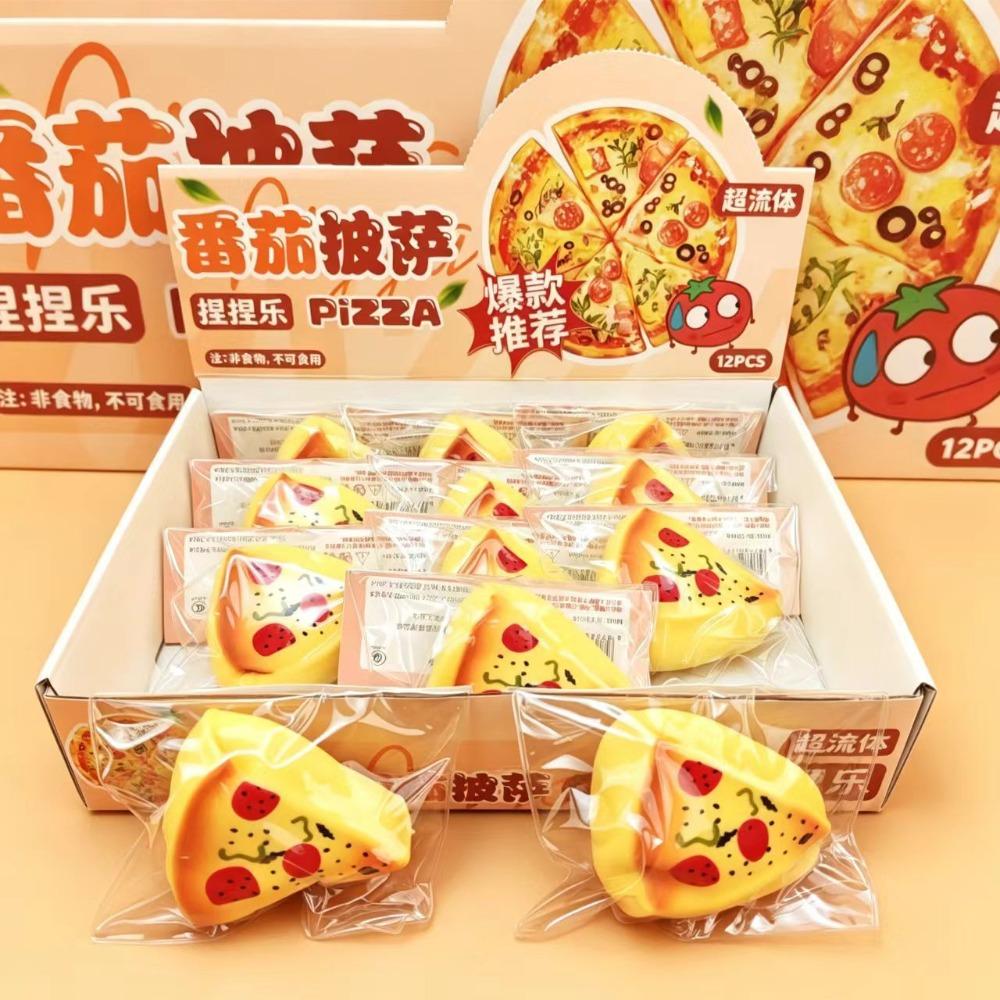 Pizza Hot Dog Fluid Toast Squishy Realistic Sensory Toy Bread Fidget Toy Party Favors