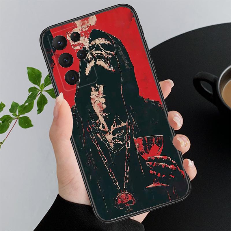 Phone Case For Samsung A55 A16 A56 A36 A35 A15 A53 A54 A33 A34 A25 A05S A52 A52S A14 A26 A71 Skeleton Art