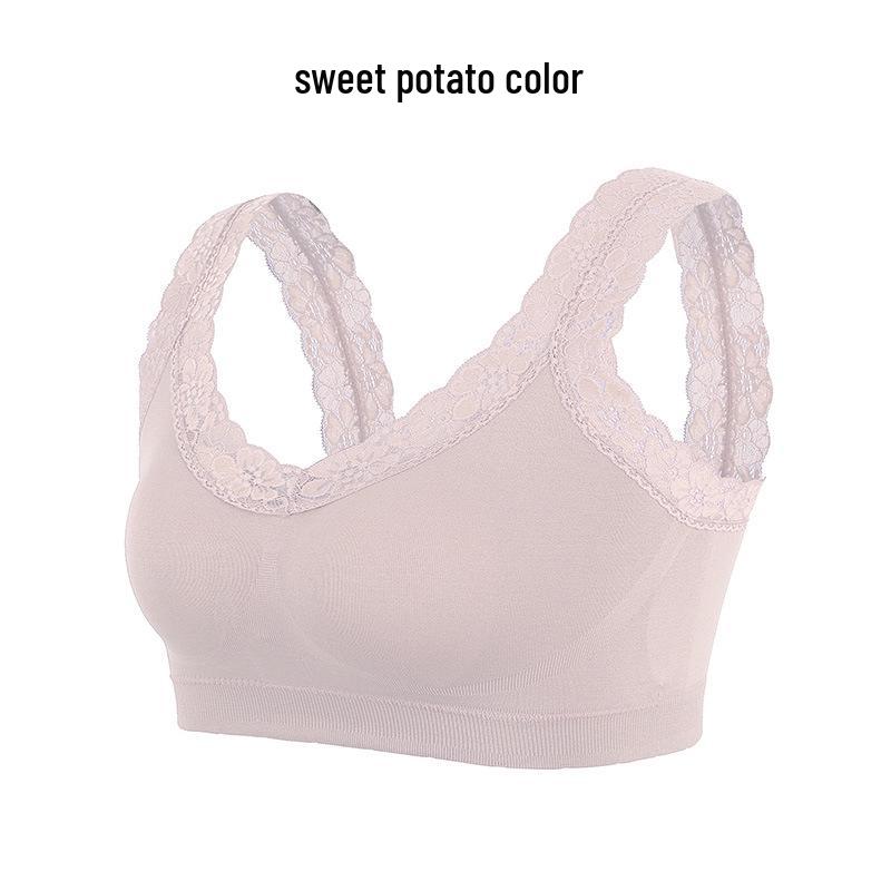 Lace Queen Red Backless Lace Bralette Women's Vest-Style Bandeau Sports Bra