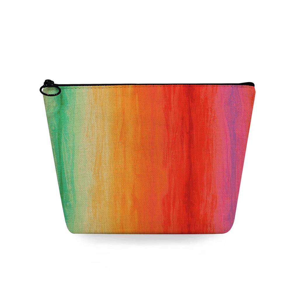 Women Color Texture Print Cosmetic Bag Toiletries Organize Travel Storage Case 6776