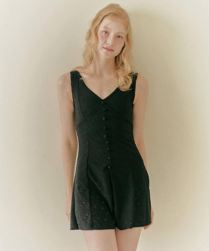 Ninakoseuta Nereid Lace Swimsuit_Black