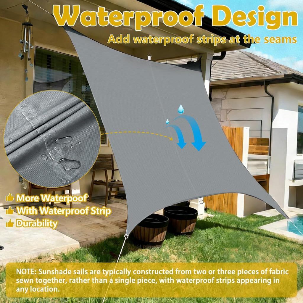 Waterproof Sun Shade Canopy for Outdoor Spaces