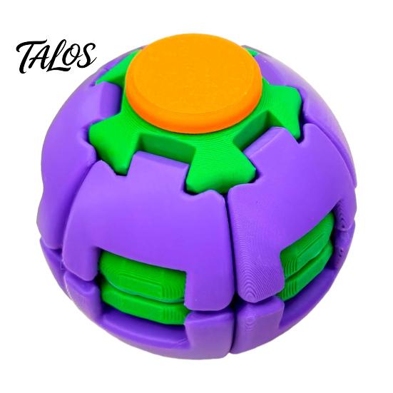 Kids Stress Relief Toy 1/2Pcs 3D Printed Press Rotating Ball, Fidget Spinner for Adults, Quiet Spinning Ball Toy, Decompression Gadget Durable