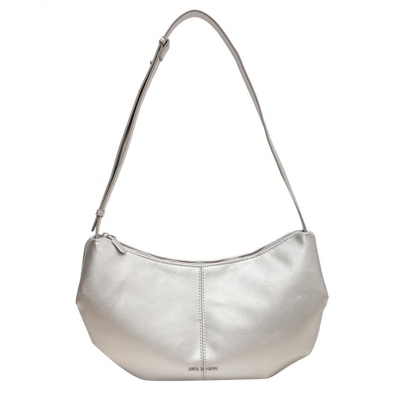 Retro large-capacity bag Commuter women's bag Casual shoulder armpit bag New dumpling bag