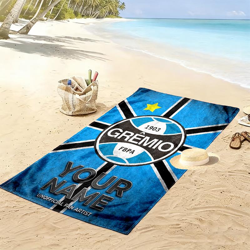 Name Custom Gremio-RS Logo Print Beach Towel, Large Soft Quick Dry Towel for Beach Camping Swimming